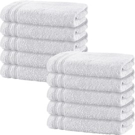 Erwin Müller Heidelberg Hand Towels, 100% Cotton, White, Size 50 x 80 cm, Absorbent, Good Drying, Compact, Lightweight Quality, Ideal for Sports, Beach, Travel