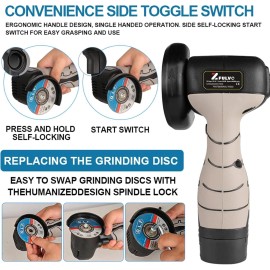 Unbranded Cordless Brush Angle Grinder Kit 19500rpm Mini Electric Angle Grinding Tool