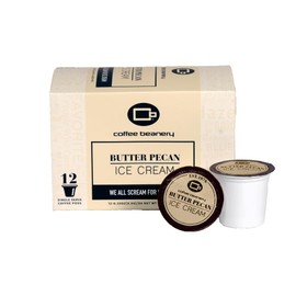 Butter Pecan Ice Cream Coffee Pods by Coffee Beanery | 12ct Flavored Coffee Pods Medium Roast Coffee Pods| 100% Specialty Arabica Coffee| Gourmet Coffee Pods