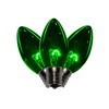 Holiday Bright Lights Green Transparent Incandescent Filament C9 Replacement Bulbs,