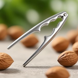 MmmLucipor Nutcracker, walnut opener, high-quality nut cracker, stainless steel lobster cracker for any nut shell, hazelnut cracker made of stainless steel, multifunctional durable nut opener tool