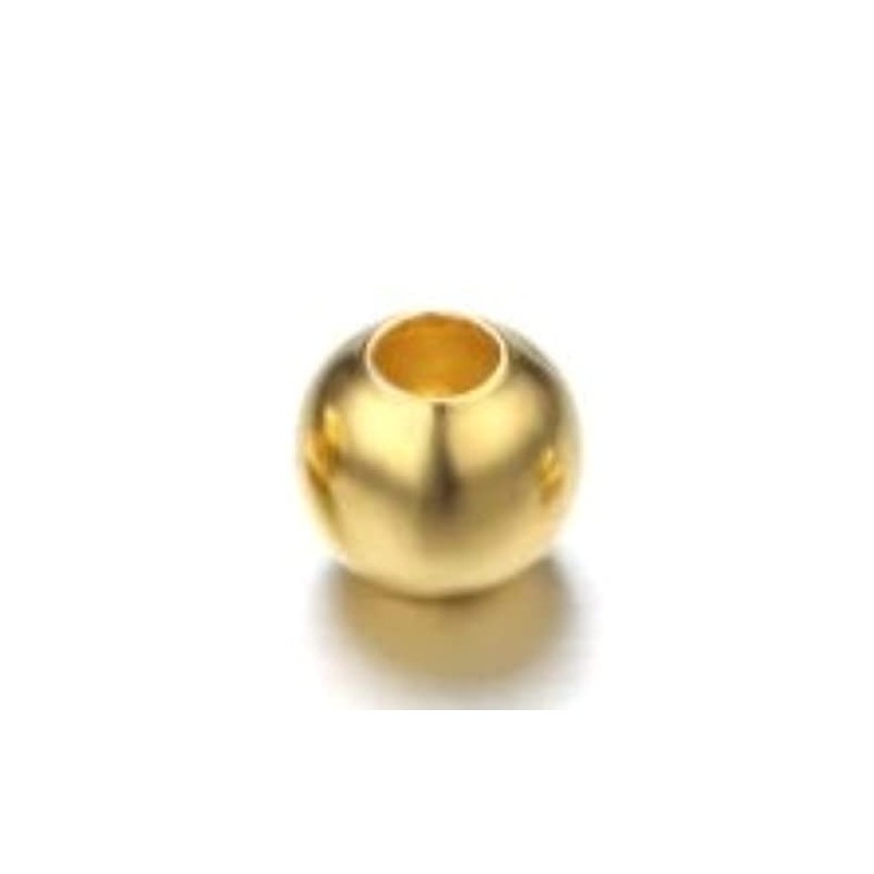 UKAS 100 x Quality Gold 4mm Metal Fly Tying Beads