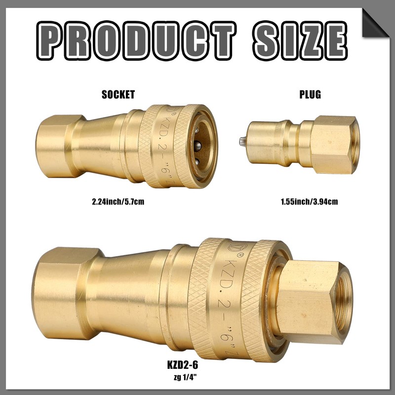 1/4" Quick Disconnect Coupler Valve Quick Disconnect Coupler Valve for