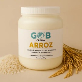 Crema Facial Y Corporal Arroz Ozonizada - Go3b - 1 Kilo                                                                                               