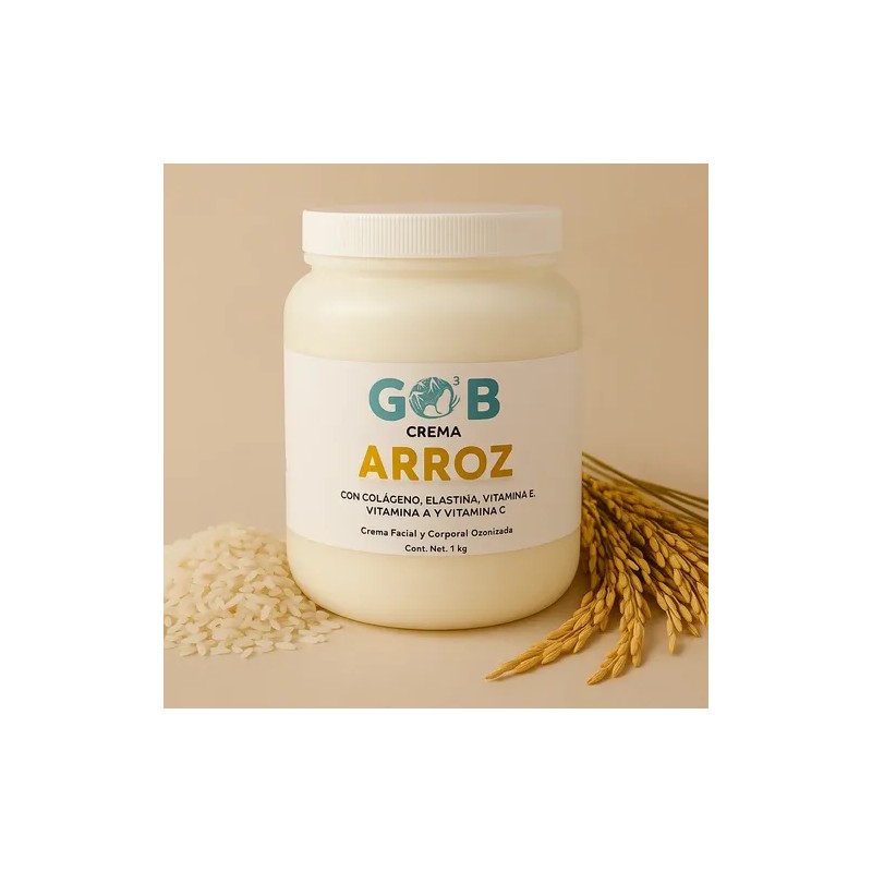 Crema Facial Y Corporal Arroz Ozonizada - Go3b - 1