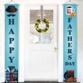 Large Fathers Day Door Banner - 72x12 Inch | Shirt Fathers Day Banners for Party | Happy Fathers Day Decorations | Happy Father's Day Banner, Fathers Day Party Decorations | Happy Fathers Day Banner