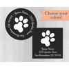 Paw Print Address Labels Pet Stickers/labels (#086-SS)