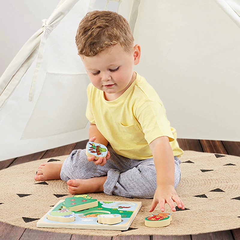 Rainbow Designs SD1701 Shape, Wooden Puzzle, spot The Dog Toy