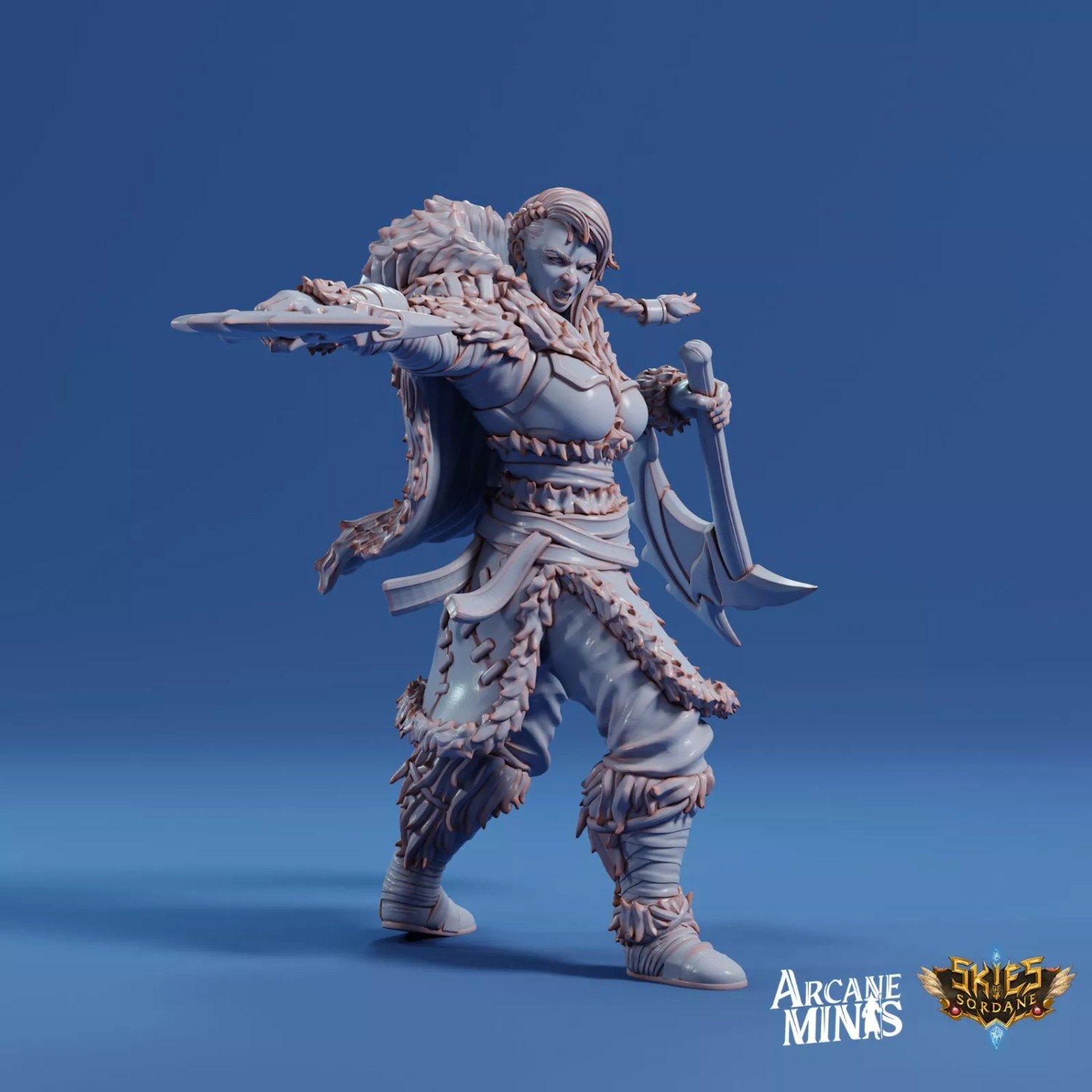 Arcane Minis Female Goliath Ranger 1 Dungeons and Dragons Arcane Minis ...