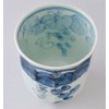 波佐見焼 一誠窯 軽量 湯呑 (大) 内外ぶどう 青