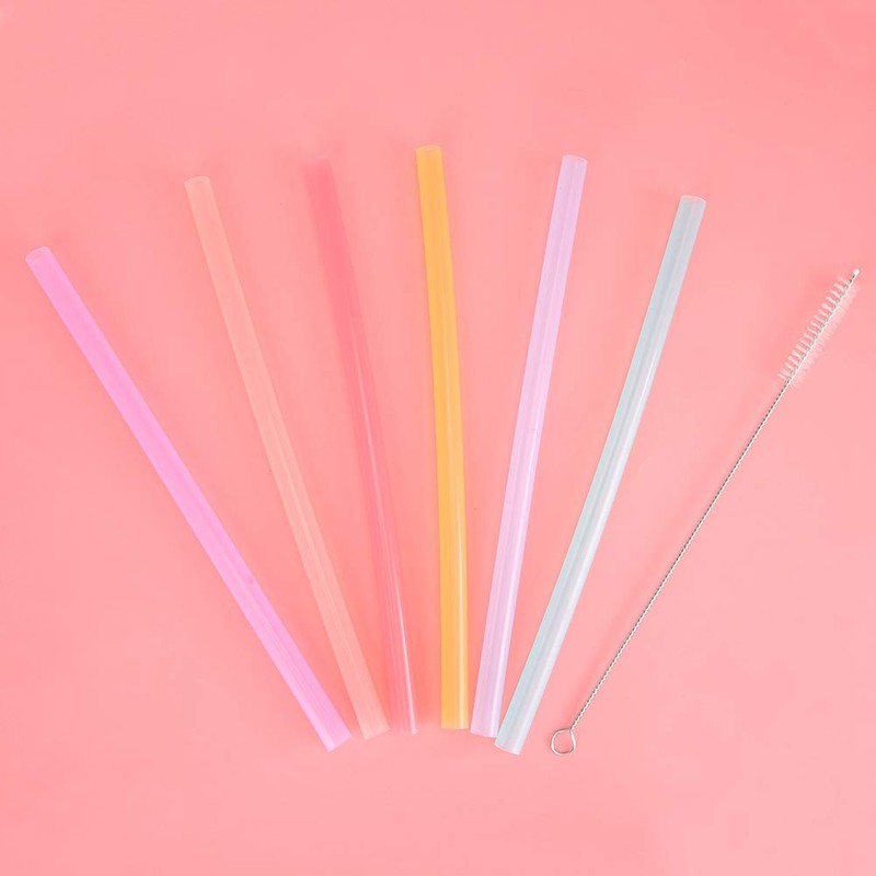 Colorful Straws Transparent Durable Portable Straws Portable Health Hygiene Hot