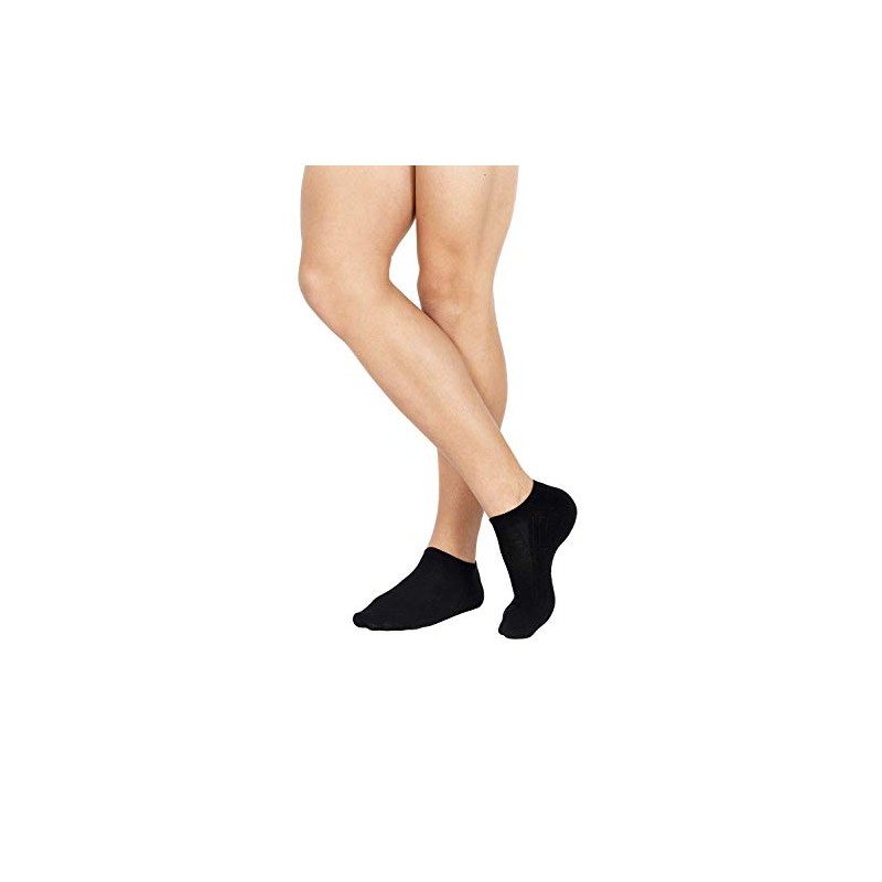 POMPEA Men's Cotton Ankle Socks, Black (Nero 0071), M Pack
