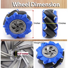 LK COKOINO 4WD Mecanum Wheel Smart Car Robot Chassis for Arduino R3 R4/ Leonardo/Raspberry Pi 5/4B/3B+/3B/2B/1B+ Projects with TT Motor, DIY Robot Building Base Kit for Teens & Adults