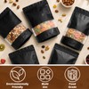 200pcs Black Mylar Bags 8x12 Stand Up Resealable Mylar Bags