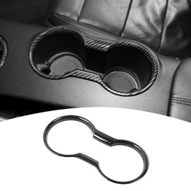 PDKLIN for Mustang Cup Holder Cover Frame Trim for Ford Mustang 2015-2023 Carbon Fiber Interior Accessories