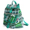 Casual backpack, day pack, Teal Jacquard womens bag