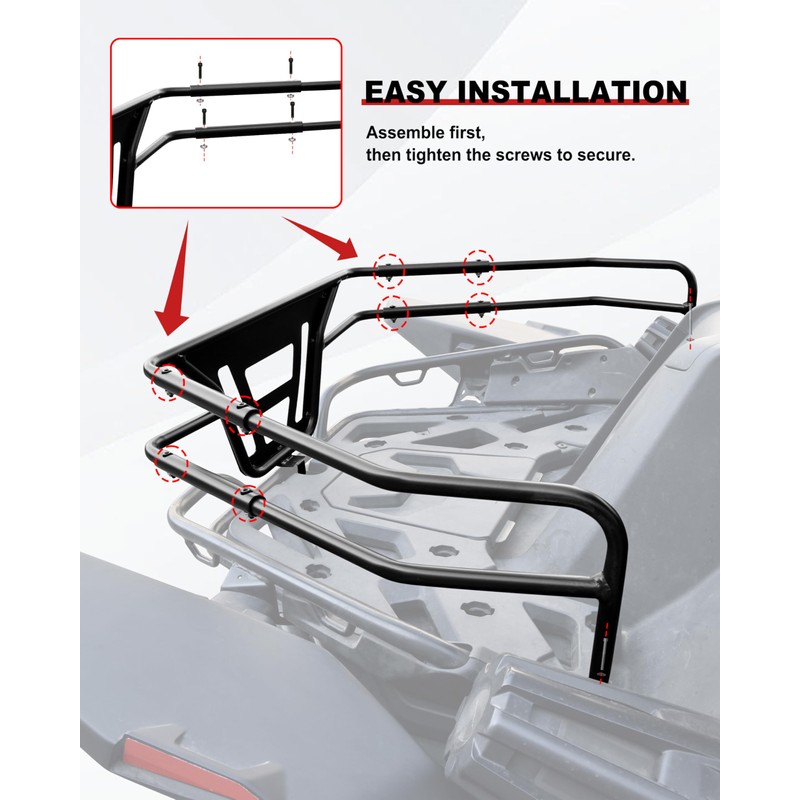 POKIAUTO Cargo Rack for ZForce 950, Heavy Duty Steel Conbined
