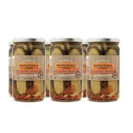 Pandemic Pickles - Spicy Caraway Pickle Halves with Habanero, Jalapeño, Garlic - Gourmet Hot Pickles for Sandwiches, Snacking - non-GMO, Kosher, Sugar-Free, Gluten-Free 24oz Jar (6-pack)