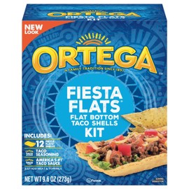 Ortega Taco Dinner Kit, Fiesta Flats Tacos, 12 Count