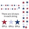 UOUYOO Patriotic Star Streamers Banner Garland 6 Strands 4th of