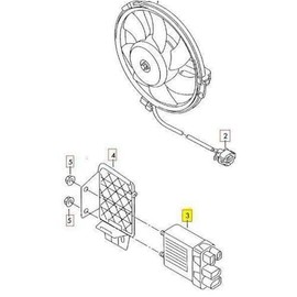 7H0919506D 7H0 919 506 D Radiator Fan Control Unit, Car Radiator Fan Control Module Replacement for T5 2003-2010
