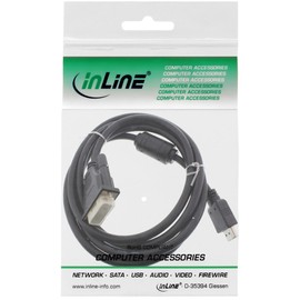 InLine® 17664 HDMI 19 Pin Male to DVI 18 + 1 Male Cable with Ferrite 1.5 m Black