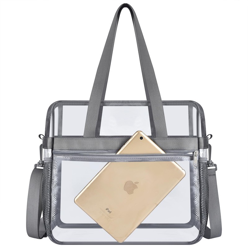 Oraben Clear Bag Stadium Approved 12x6x12 Tote Bag with Removable