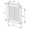 Brown Air Vent Grille 100mm x 100mm / 4" x