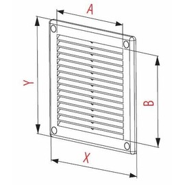 Brown Air Vent Grille 100mm x 100mm / 4" x 4 inch with Fly Screen/Net/Mesh Wall/Ceiling Ventilation Ducting Cover 10cm TRU30BR