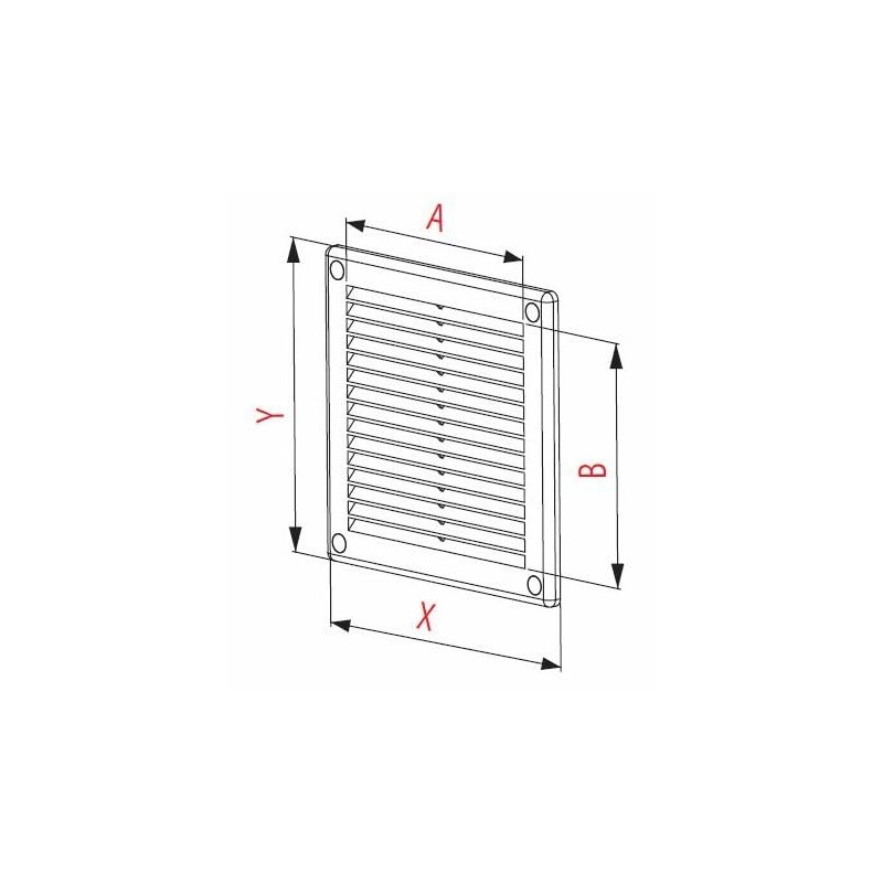 Brown Air Vent Grille 100mm x 100mm / 4" x