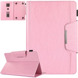 JZCreater 9.5-10.5 Inch Tablet Case, Universal Android Tablet Cover for 9.5 10 10.1 Inch, Multi-Angle Viewing Stand Case for 9.5-10.5 Inch Tablet，Pink