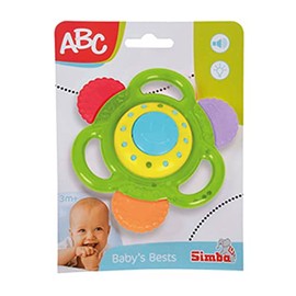 ABC Musical Rattle with 3 Teething Pieces Light and Sound 3 Months +