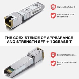 ipolex 10G SFP+ RJ45 Copper Transceiver, 10GBase-T RJ-45 SFP+ Module, Compatible for Dell Force10 GP-10GSFP-T, TP-Link TL-SM5310-T, Ubiquiti UniFi UF-RJ45-10G and More(CAT6a/CAT7, 30m)