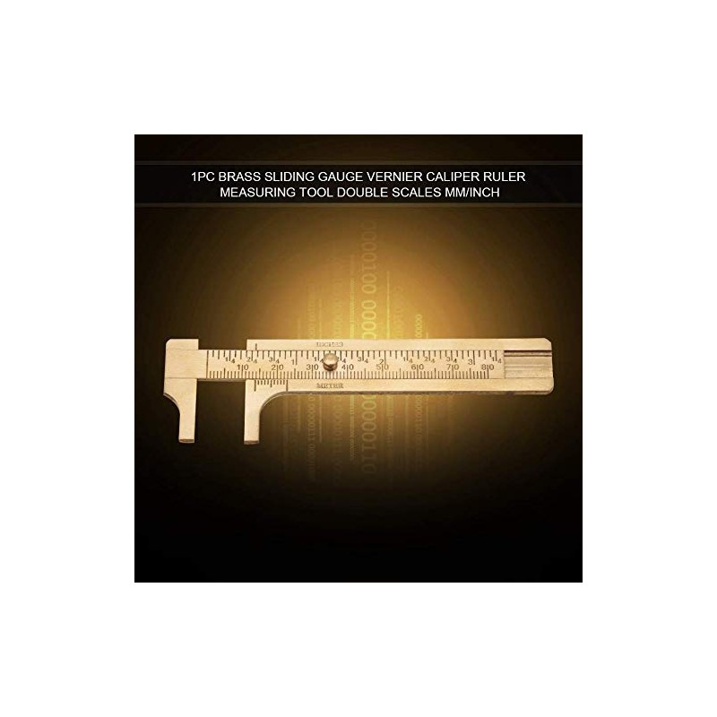 Vernier Caliper 1pc Mini Retro Brass Sliding Gauge Sliding Ruler