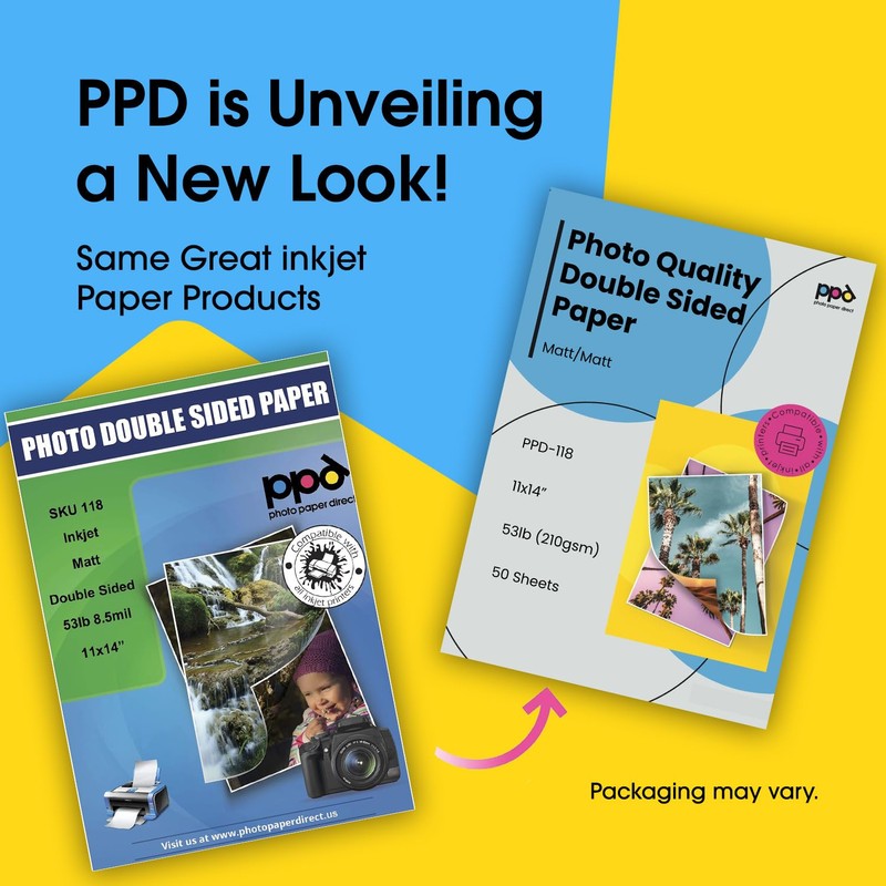 PPD Double Sided Photo Paper, Matte Brochure Paper 11 x