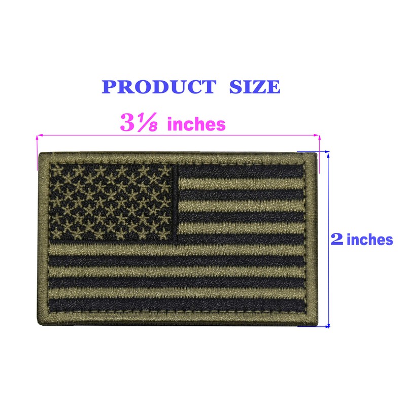 U-LIAN USA Flag Patch Embroidered American Flag Tactical Patch Velcro