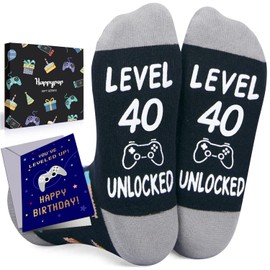 HAPPYPOP 40th Birthday Gifts Ideas for Men - Best Gifts for 40 Year Old Middle Aged Man Woman 1985, 40th Birthday Socks With Greeting Card