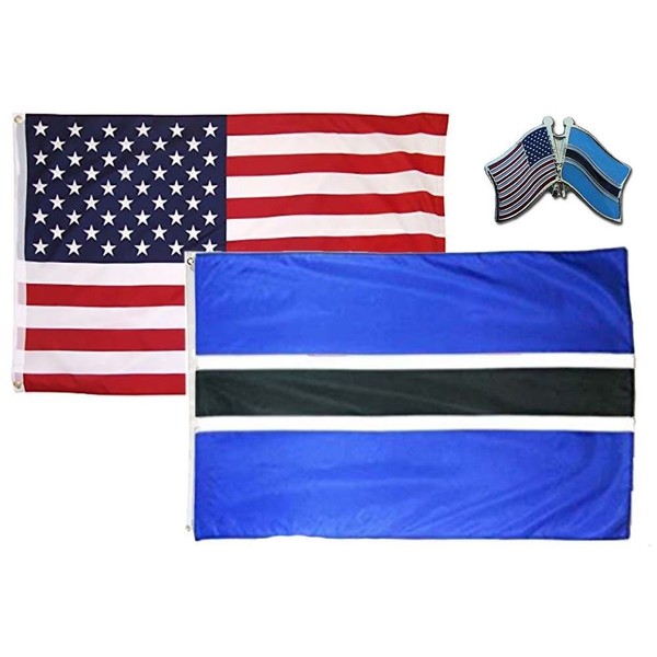 K's Novelties Set of 2 Flags with Matching Friendship Crossed