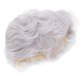 TOVINANNA Natural Short Curly Wig for Women Stylish and Youthful Silver Grey Wig for Seniors Comfortable Fit for Daily Wear for Cosplay and Costume Accessories