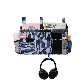 Surblue Bedside Caddy Hanging Organizer Bedside Storage Bag for Bunk and Hospital Beds (Z-Y-Ocean)