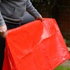 Bortaberg Tarpaulin Strengthened Waterproof With Eyelets, Orange, Multi-Use Cover Protection,