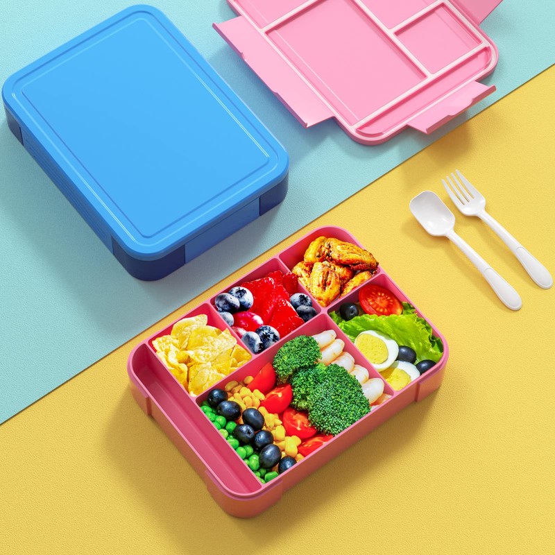 WayEee Bento Lunch Box 1330ml Lunch Box Kids Leak-Proof Lunch