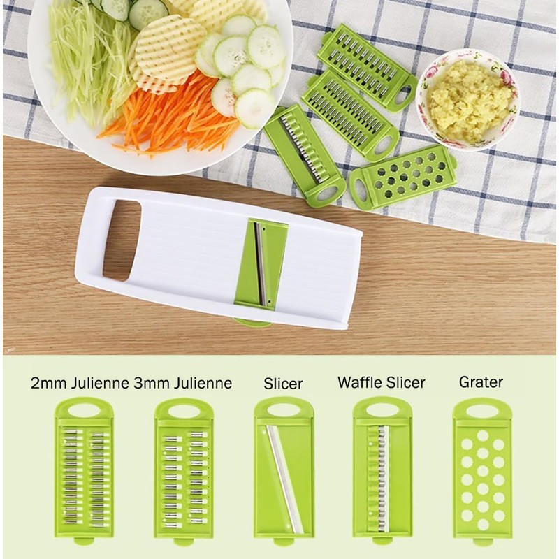 NACOLUS 5 in 1 Mandoline Slicer Vegetable Slicer Mandolin Multi