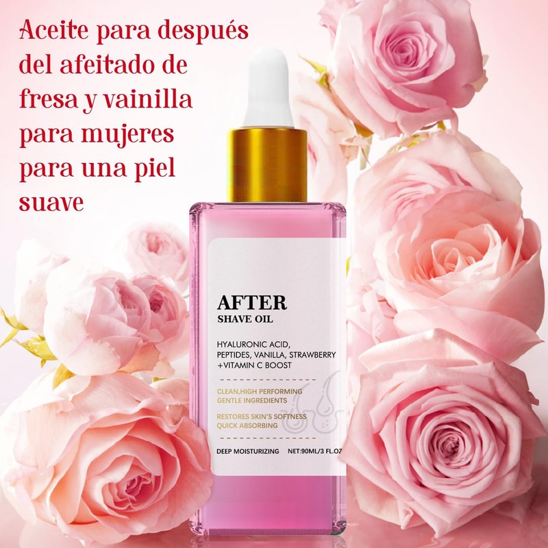 MUBILL Aceite de Fresa para Después del Afeitado 2PCS Suavidad