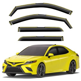 Deejecsun Deejecsun in-Channel Window Rain Guards Fit for Toyota Camry 2018 2019 2020 2021 2022 2023 2024 Extra Durable Window Deflectors Vent Shades Visors Exterior Car Accessories Visors Rain Guards - 4 pcs