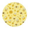 Famame Cute Bees and Honey Fitted Round Tablecloth Waterproof Table