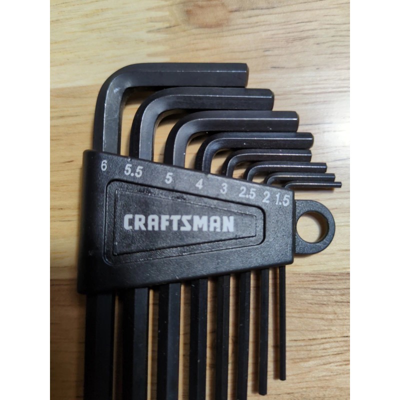 Craftsman SHORT ARM 16pc SAE/METRIC Allen Hex Keys Tools New
