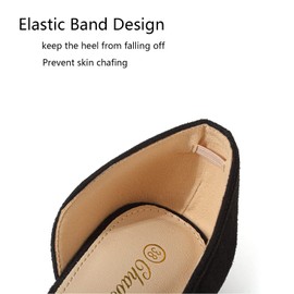 Chaoslook Womens Pointed Toe Black Ballet Flats Comfortable Casual Dress Flats for Women Elegant Memory Foam Flats with Party Wedding Size 9.5