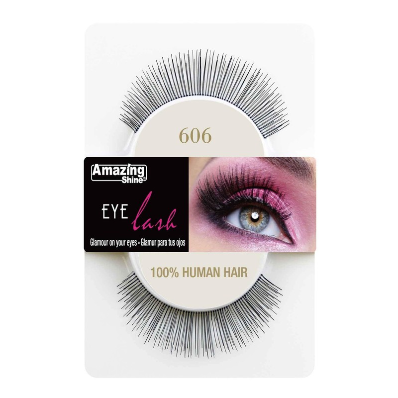 Amazing Shine Human Hair False Eyelashes - 606