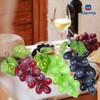 Eiarrnp 6 Bunches Artificial Fake Fruit Grapes Decor - Faux